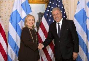 Συνάντηση ΥΠΕΞ Δ. Αβραμόπουλου με ΥΠΕΞ ΗΠΑ H. Clinton στο περιθώριο της 67ης Γεν. Συνέλευσης του ΟΗΕ