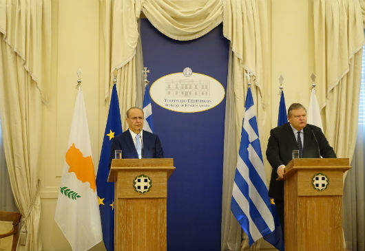 Statements of Deputy Prime Minister and Foreign Minister Venizelos and the Foreign Minister of the Republic of Cyprus, Ioannis Kasoulides, following their meeting (Athens, 13 October 2014)