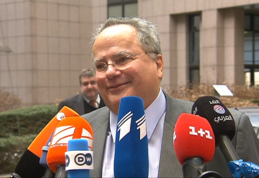 Déclaration du ministre des Affaires étrangères, N. Kotzias à son arrivée au Conseil affaires étrangères extraordinaire de l’UE consacré à l’Ukraine (Bruxelles, 25.01.2015)