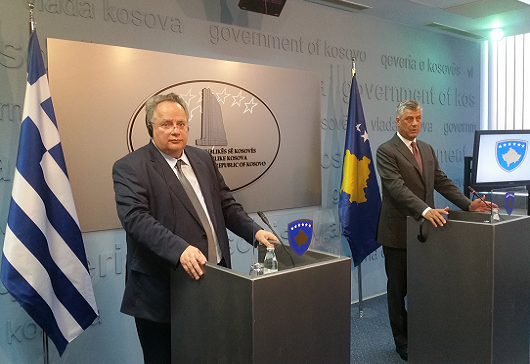 Déclarations du ministre des Affaires étrangères N. Kotzias à l’issue de sa rencontre avec le Vice-premier ministre et ministre des Affaires étrangères du Kosovo, Hashim Thaci (Pristina, 14 juillet 2015)