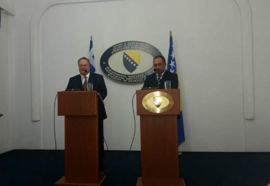 Déclarations du ministre des Affaires étrangères, N. Kotzias à l’issue de sa rencontre avec son homologue de la Bosnie-Herzégovine, Ig. Crnadak (Sarajevo, 16 juillet 2015)