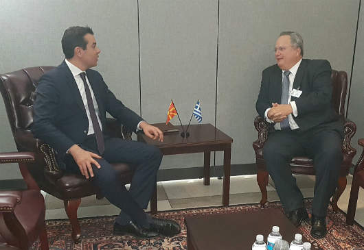 Meeting between Foreign Minister N. Kotzias and FYROM Foreign Minister N. Poposki (NYC, Sept. 22, 2016)