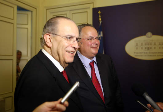 Joint statements of Foreign Minister Kotzias and the Foreign Minister of Cyprus, Ioannis Kasoulides, following the meeting of the National Council on Foreign Policy (Foreign Ministry, 25 May 2016)  I. KASOULIDES: It was with great pleasure that, at the invitation of the Foreign Minister of Greece, Nikos Kotzias, I had a unique, innovative meeting today with the representatives of all the parliamentary parties of Greece on issues of foreign policy, during which I briefed them on the process and the progress that has been made and the difficulties in the negotiations on the solution of the Cyprus problem.  I want to tell you that, when we, Greece and Cyprus, achieved the major feat of accession to the European Union, we achieved it, first, thanks to very close cooperation between the governments in Athens and Nicosia, regardless of which party was in power here or there, and we also achieved it because the Hellenic Parliament stood by Cyprus firmly, showing that it was unwilling to ratify any enlargement in the wave of 2004 if it didn’t include Cyprus. So you can understand that now, too, in Cyprus’s efforts to free itself from the Turkish occupation, it can achieve it only in close, brotherly cooperation with Greece, the Greek government, the representatives of the Greek people and the Greek people themselves.  N. KOTZIAS: It is a great pleasure for me to converse with and hear the thoughts of Ioannis Kasoulides. I thank him very much for accepting my invitation to participate in the meeting of the National Council on Foreign Policy, as a follow-up to Mr. Anastasiades’ visit and his meeting with the President and the Prime Minister. We love Cyprus, the occupation wounds us, but we are filled with hope by the common course of Greece and Cyprus.  Thank you.