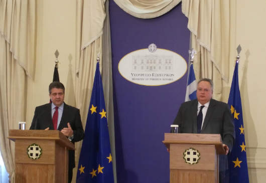 Statements of Foreign Minister N. Kotzias and the Vice Chancellor and Foreign Minister of Germany, S. Gabriel, following their meeting (Foreign Ministry, 23 March 2017)