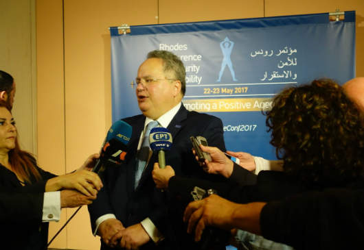 Déclarations de N. Kotzias, ministre des Affaires étrangères, lors de son arrivée à la deuxième Conférence de Rhodes sur la Sécurité et la Stabilité (Rhodes, 22 mai 2017)