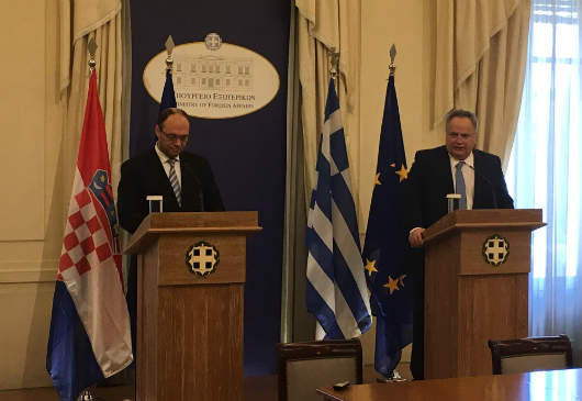 Déclarations conjointes du ministre des Affaires étrangères, N. Kotzias et du vice-premier ministre et ministre des Affaires étrangères de la Croatie, D. I. Stier (Athènes, 31/5/2017)