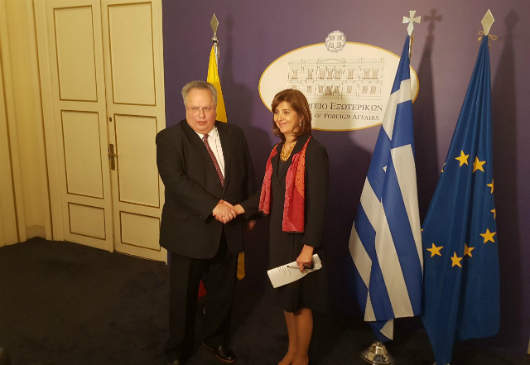 Joint statements of the Minister of Foreign Affairs, Nikos Kotzias, and the Colombian Minister of Foreign Affairs, Μ.Α. Holguín Cuéllar, following their meeting (Athens, 14 December 2017)