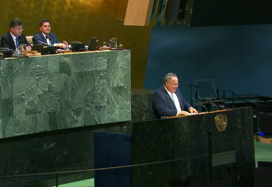 F.M. Nikos Kotzias addresses UN