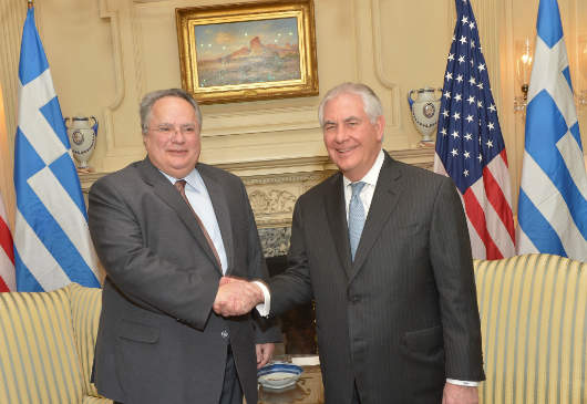 Foreign Minister N. Kotzias' statements to journalists following his meeting with U.S. Secretary of State Rex Tillerson (Washington, 13 March 2017)