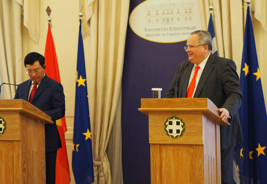 Statements of Minister of Foreign Affairs, N. Kotzias, following his meeting with the Deputy Prime Minister and Minister of Foreign Affairs of Vietnam, Pham Binh Minh (Athens, 2 July 2018)