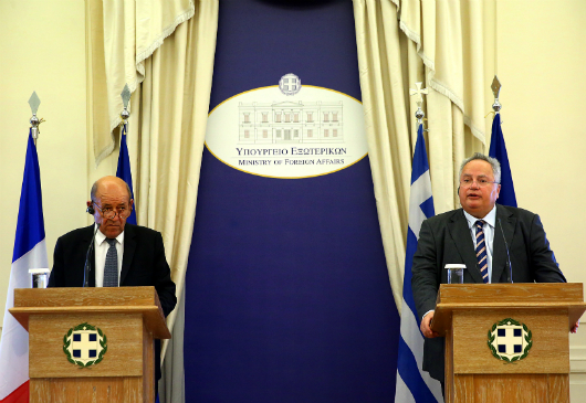 Joint statements of Minister of Foreign Affairs Nikos Kotzias and the French Minister of Europe and Foreign Affairs, Jean-Yves Le Drian, following their meeting (Athens, 6 September 2018)