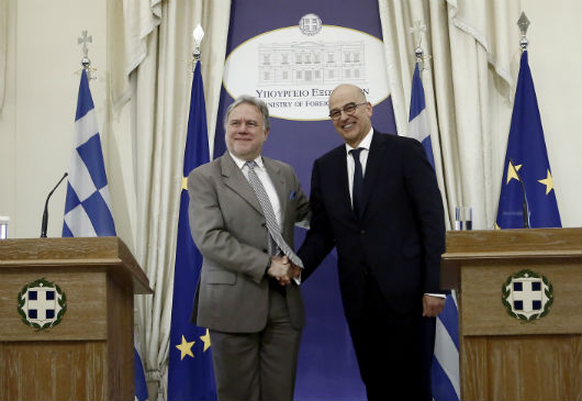 Statements of the outgoing Minister of Foreign Affairs, Giorgos Katrougalos, and the new Minister of Foreign Affairs, Nikos Dendias, at the handover ceremony