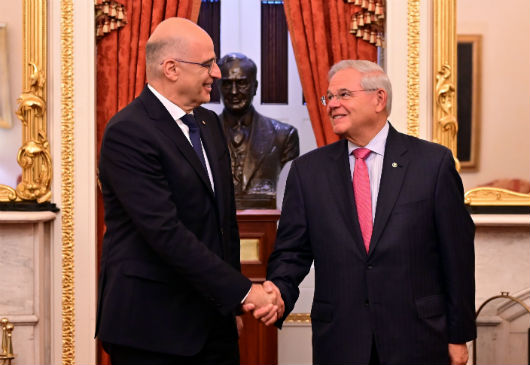 Déclaration du ministre des Affaires étrangères, Nikos Dendias à l’issue de sa rencontre avec le sénateur américain Bob Menendez (Washington, 17.07.2019)