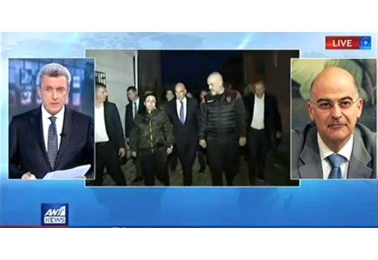 Déclarations du ministre des Affaires étrangères, N. Dendias, à la chaîne de télévision Ant1 et au journaliste, N. Chatzinikolaou (Tirana, 26.11.2019)