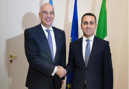 Déclaration du ministre des Affaires étrangères, N. Dendias, aux journalistes grecs à l’issue de sa rencontre avec son homologue italien, Luigi Di Maio (Rome, 04.02.2020)