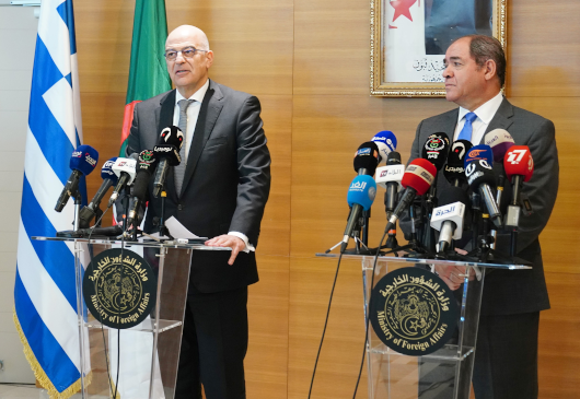 Déclaration du ministre des Affaires étrangères, Nikos Dendias, à l’issue de sa rencontre avec son homologue algérien, Sabri Boukadoum (Alger, 13.02.2020)