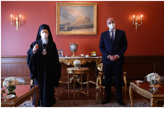 Statement of Minister of Foreign Affairs Nikos Dendias following his meeting with His All Holiness Ecumenical Patriarch Bartholomew (Istanbul, 14 April 2021)