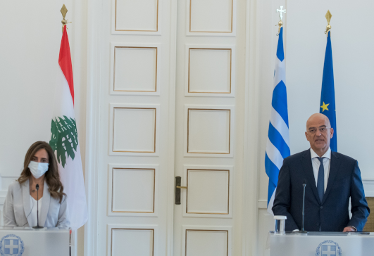 Statement by Minister of Foreign Affairs Nikos Dendias following his meeting with Deputy Prime Minister and Minister of Foreign Affairs and Defence of Lebanon, Zeina Akar (Athens, 30. 07. 2021) 