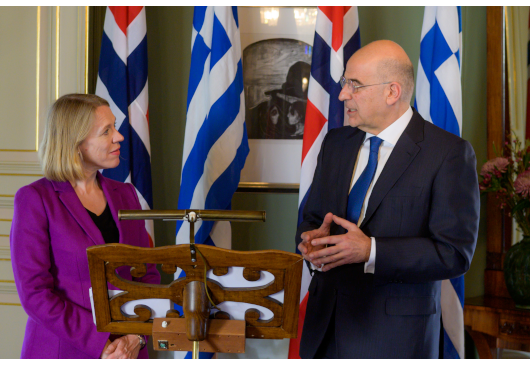 Déclaration du ministre des Affaires étrangères Nikos Dendias à l’issue de sa rencontre avec la ministre des Affaires étrangères de Norvège, Anniken Huitfeldt (Oslo, 16.02.2022)