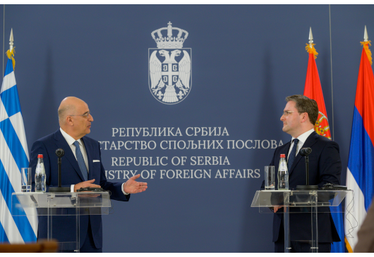 Déclaration du ministre des Affaires étrangères, Nikos Dendias, à la suite de sa rencontre avec le ministre des Affaires étrangères de Serbie, Nikola Selaković (Belgrade, 03.06.2022)