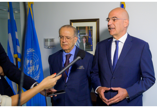 Déclarations du ministre des Affaires étrangères, N. Dendias, aux journalistes à l’issue de sa rencontre en marge de l' AGNU avec le ministre des Affaires étrangères de la République de Chypre, I. Kassoulidis (New York, 19.09.2022)