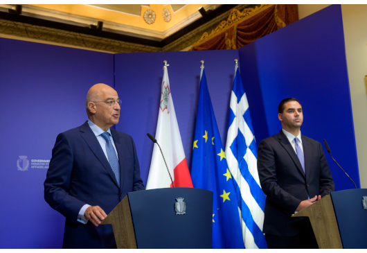 Déclarations du ministre des Affaires étrangères, Nikos Dendias, à la suite de sa rencontre avec son homologue maltais, Ian Borg (La Valette, 10.10.2022)