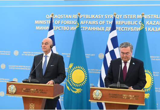 Déclarations du ministre des Affaires étrangères, Nikos Dendias, à la suite de sa rencontre avec le vice-premier ministre et ministre des Affaires étrangères du Kazakhstan, Mukhtar Tileuberdi (Astana, 05.12.2022)