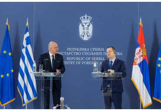 Déclarations du ministre des Affaires étrangères Nikos Dendias à l'issue de sa rencontre avec le vice-premier ministre et ministre des Affaires étrangères de Serbie, Ivica Dačić (Belgrade, 19.12.2022)