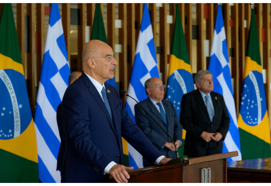 Déclarations du ministre des Affaires étrangères Nikos Dendias à l’issue de sa rencontre avec le ministre des Affaires étrangères du Brésil, Mauro Vieira (Brasília, 06.02.2023)