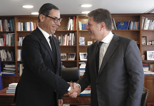 Rencontre du ministre délégué aux Affaires étrangères, M. Varvitsiotis avec le ministre des Affaires étrangères de la République de Chypre, Konstantinos Kombos (Athènes, 14.3.2023)