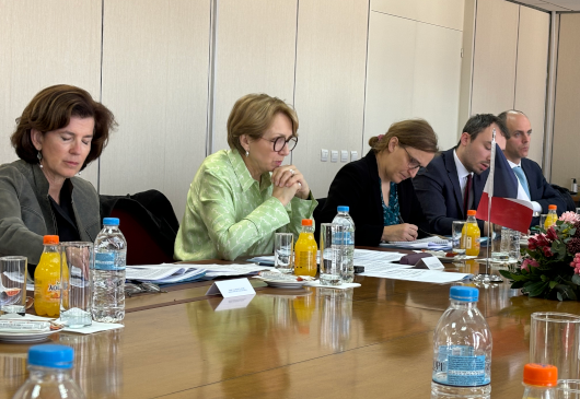 Αnnual political consultations between the Deputy Foreign Minister Alexandra Papadopoulou and the Secretary General of the Foreign Ministry of France, Anne-Marie Descotes (Athens, 21 February 2024)