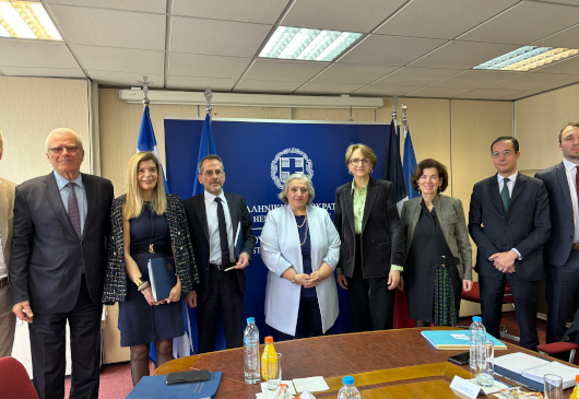 Αnnual political consultations between the Deputy Foreign Minister Alexandra Papadopoulou and the Secretary General of the Foreign Ministry of France, Anne-Marie Descotes (Athens, 21 February 2024)