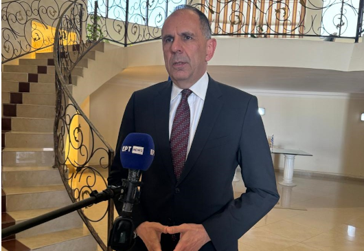 Déclaration du ministre des Affaires étrangères Giorgos Gerapetritis à la chaîne ERT et à la journaliste Katerina Fryssa, à l’issue de sa visite au Qatar (Doha, 24.4.2024)