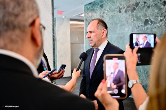 Déclaration du ministre des Affaires étrangères Giorgos Gerapetritis aux journalistes à la suite de sa rencontre avec le Secrétaire général de l'ONU Antonio Guterres (New York, 05.06.2024)