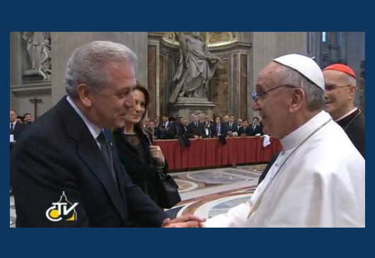 Foreign Minister Avramopoulos participates in inauguration ceremony of Pope Francis I at the Vatican