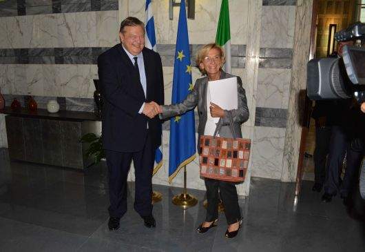 Joint statements of Deputy Prime Minister and Foreign Minister Venizelos and Italian Foreign Minister Emma Bonino, following their meeting in Rome