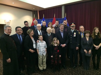 Celebration of Greek Independence Day in Ottawa:Ambassador Eleftherios Anghelopoulos honours the World War II Veteran Mr. Dimitris Makris