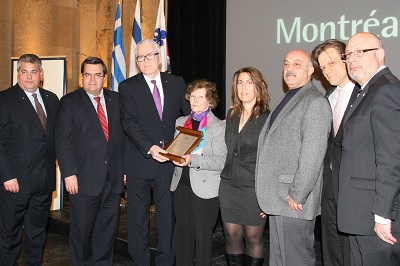 Commemoration of the International Holocaust Remembrance Day, Montreal, 27.1.2014: The State of Israel and Yad Vashem honour Angelo Chalikias as Righteous Among the Nations