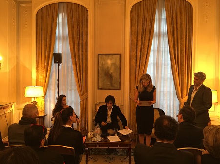 Soirée de présentation du livre « Bar Flaubert » de Alexis Stamatis à l’Ambassade de Grèce en France le samedi 8 octobre 2016