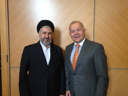 Meeting of the Permanent Representative , Ambassador Alexandros Alexandirs, with H.E. the Minister of Afghanistan for Repatriation and Refugess, Mr Allemi Balkhi