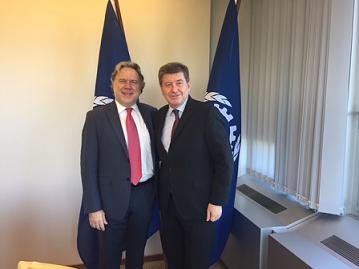 Meeting of Greek Minister of Labour, Social Insurance and Social Solidarity, Mr. G.Kartougalos with Director-General of the ILO, Mr. Guy Ryder