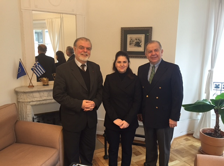 Meeting of the Ambassador Permanent Representative of Greece with Professor Michael Scoullos, Director of Environmental Chemistry Laboratory