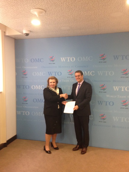  Permanent Representative of Greece Ambassador Anna Korka presents her credentials to the WTO