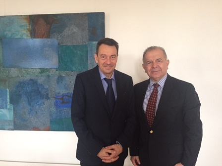 Meeting of the Permanent Representative, Ambassador Alexandros Alexandris with the President of the International Committee of the Red Cross Mr Peter Maurer