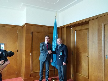 Meeting of Permanent Representative Ambassador Alexandros Alexandris with the new Executive Secretary of UNECE C. Friis Bach (8.10.2014)