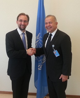 Meeting of Ambassador Alexandris with the High Commissioner for Human Rights Mr. Zeid Ra'ad Al Hussein, 18 September 2014