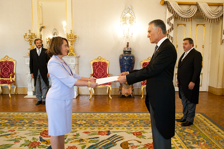 Presentation of Credentials to the President of the Portuguese Republic Anibal Cavaco Silva, on September 15th, 2015