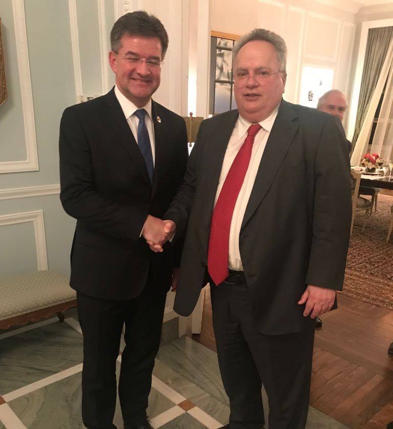 Meeting of the Minister of Foreign Affairs Mr. Nikos Kotzias with the President of the 72th UN General Assembly and Minister of Foreign and European Affairs of the Slovak Republic Mr. Miroslav Lajčák (New York, 24/5/2018)