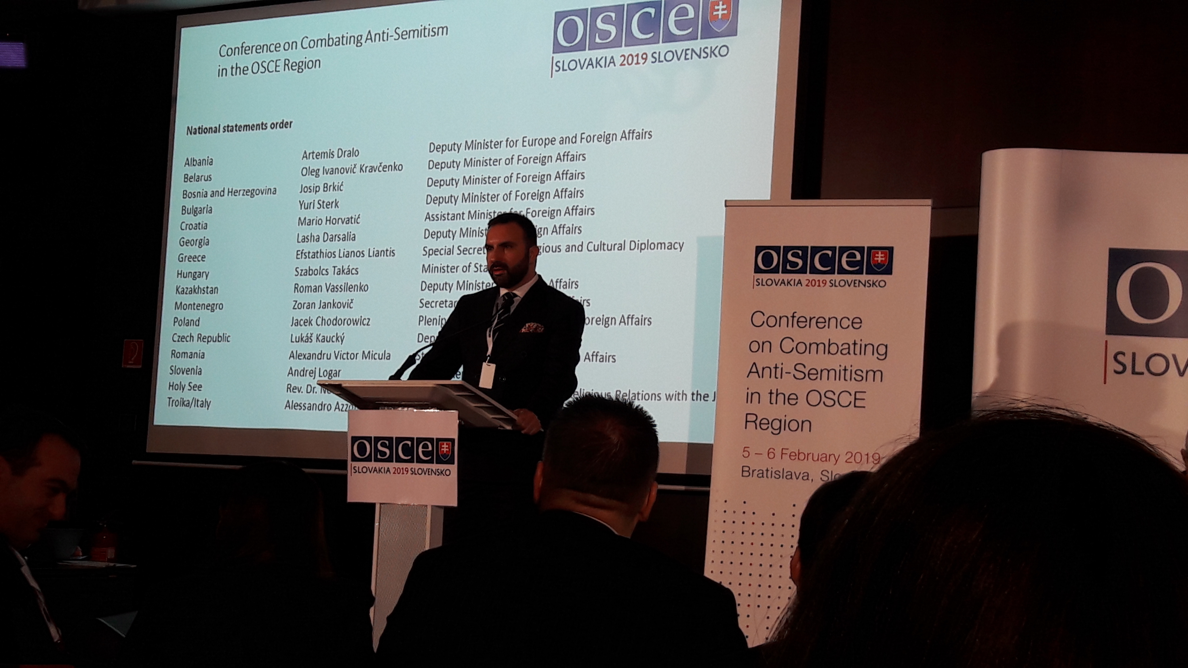 Participation of Special Secretary for Religious and Cultural Diplomacy at the OSCE Conference