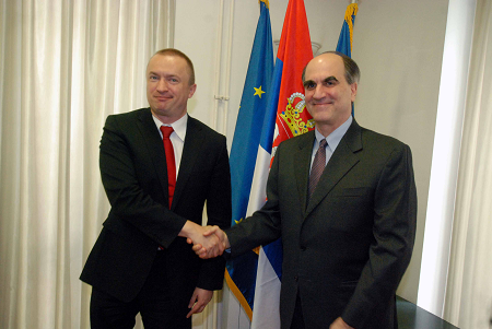 Ambasador Grčke Konstantinos Ikonomidis sastao se sa predsednikom Demokratske stranke Bojanom Pajtićem  (Beograd, 14.5.2015.)